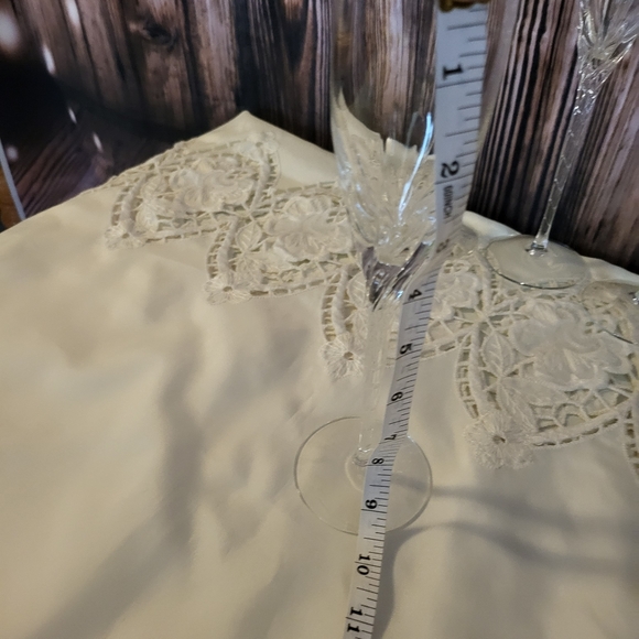 Lenox 4 Pieces Fluted Champagne Glasses With 22 Kt Gold Rim Twist  Stem - Picture 10 of 11